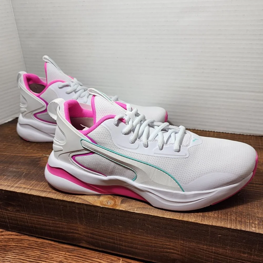 Women's Puma Softride Sneakers, Size 8, White & Pink - New whitout tags - Picture 3 of 11
